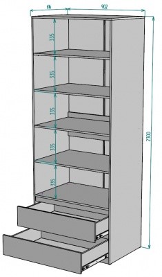 Шкаф 2-х дверный Мальта H187, ДСС в Мурманске - изображение 1