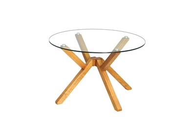 Стеклянный столик Берген-2, натуральный массив в Мурманске - предосмотр