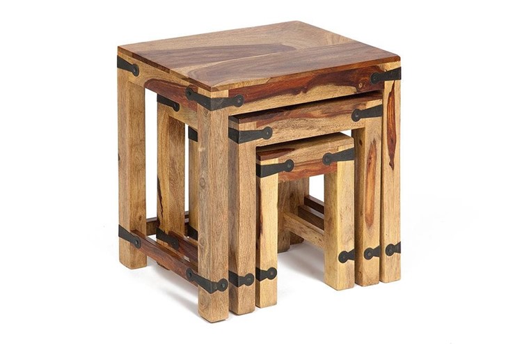 Набор табуреток/столиков Бомбей - 0077 палисандр, натуральный (natural) арт.10045 в Мурманске - изображение 1