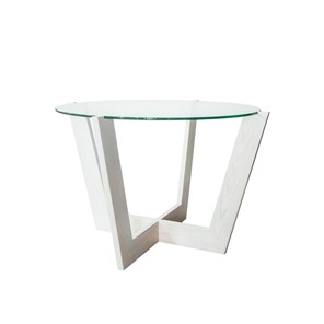 Журнальный столик Оникс-10, Выбеленный дуб/Прозрачное стекло в Мурманске