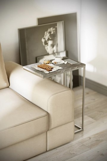Стол придиванный Агами (серый мрамор) в Мурманске - изображение 1