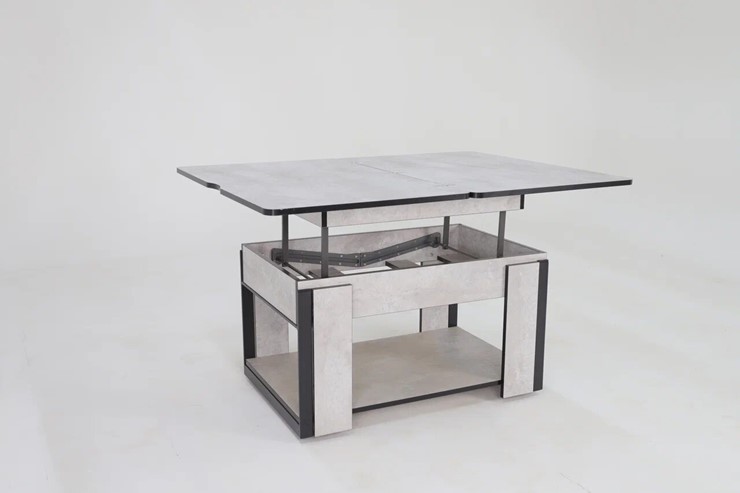 Журнальный стол-трансформер Дэнс, цемент светлый в Мурманске - изображение 3