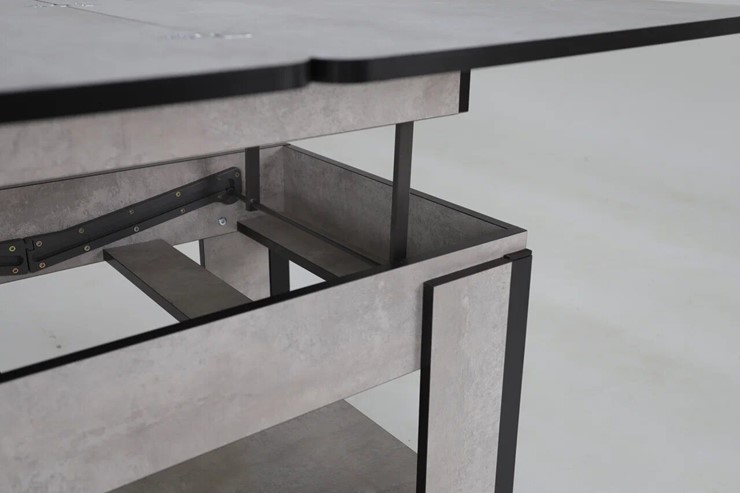 Журнальный стол-трансформер Дэнс, цемент светлый в Мурманске - изображение 6
