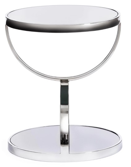 Кофейный столик GROTTO (mod. 9157) металл/дымчатое стекло, 42х42х50, хром в Мурманске - изображение 1
