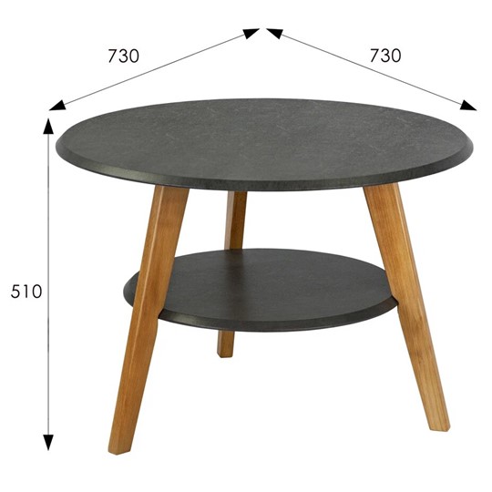 Круглый столик BeautyStyle 17 (серый бетон-бук) в Мурманске - изображение 9
