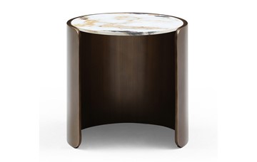 Круглый столик ET3095CI (D45) белая керамика /бронзовый в Мурманске