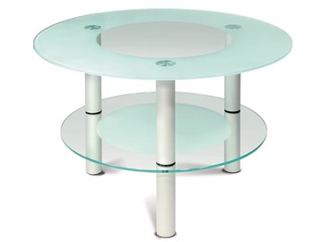 Стеклянный столик Кристалл 3 (алюминий-прозрачное) в Мурманске
