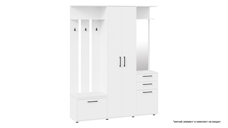 Набор мебели для прихожей Витра тип 2 (Белый ясень) в Мурманске - изображение 2
