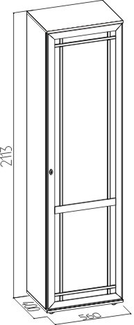 Шкаф одностворчатый Sherlock 71 + Фасад правый, Дуб Сонома в Мурманске - изображение 2