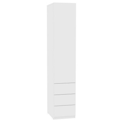 Шкаф одностворчатый Риал (H11) 230х45х45 PUSH to OPEN, Белый в Мурманске - изображение