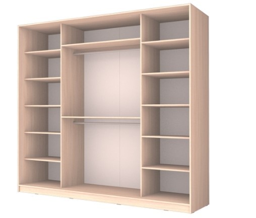 Шкаф 4-х дверный 24-24/2-6556, Пескоструйный рисунок "Сетка", Белый в Мурманске - изображение 1