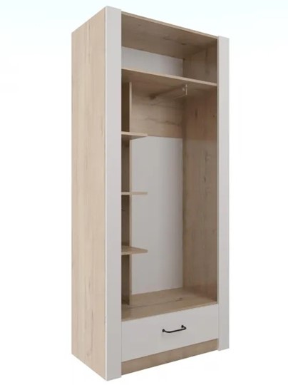 Шкаф гардеробный Ева 5 М1 дуб ирландский/белый матовый в Мурманске - изображение 1