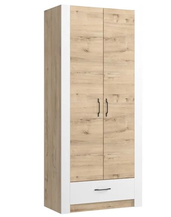 Шкаф гардеробный Ева 5 М1 дуб ирландский/белый матовый в Мурманске - изображение