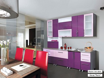 Гарнитур кухонный Мыло 224 2600, цвет Фиолет/Пастель фиолет в Мурманске