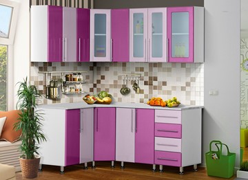 Угловая кухня Мыло 224 1800х1400, цвет Виолетта/Сирень в Мурманске - предосмотр