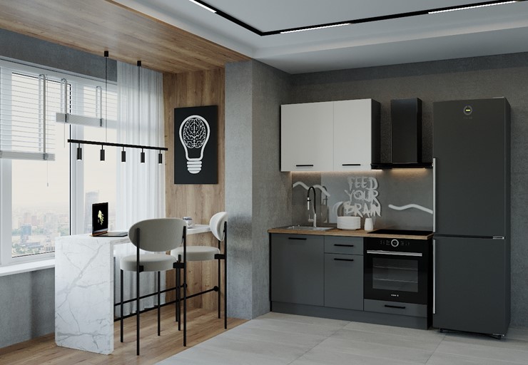 Модульный кухонный гарнитур Вегас-1600 в Мурманске - изображение