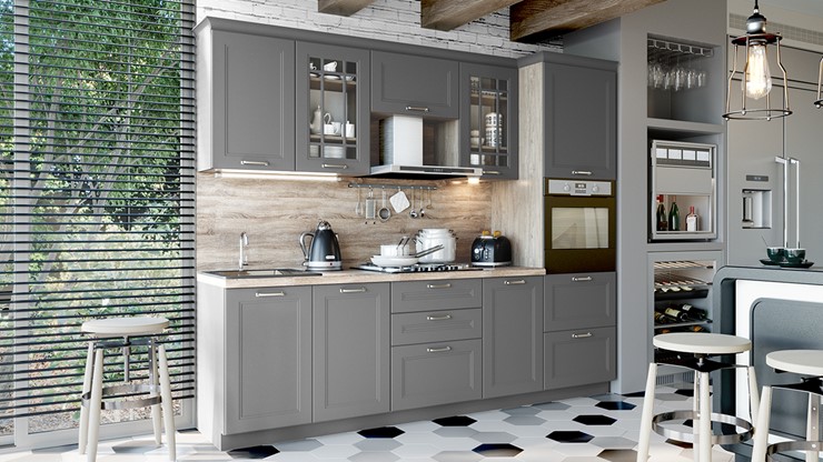 Угловая кухня Одри №2 (Серый) в Мурманске - изображение 2