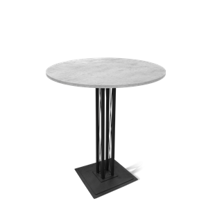 Барный стол SHT-TU6-BS1/H110 / SHT-TT 90 ЛДСП (бетон чикаго светло-серый/черный) в Мурманске