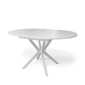 Обеденный раздвижной стол Kenner B1300 (Белый/Стекло белое сатин) в Мурманске