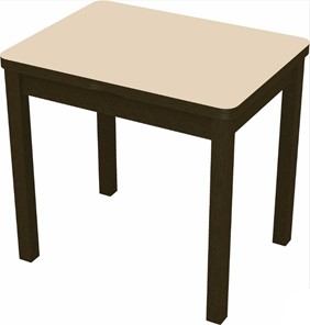 Кухонный стол раздвижной Бари дерево №8 (стекло молочное/венге) в Мурманске - предосмотр