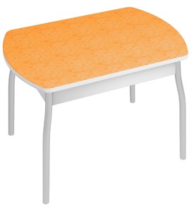 Кухонный обеденный стол Орфей-6, Оранжевые цветы в Мурманске