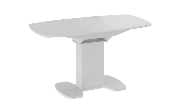 Раздвижной стол Портофино (СМ(ТД)-105.01.11(1)), цвет  Белый глянец/Стекло белое в Мурманске - изображение 2