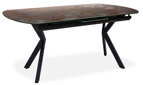 Кухонный стол раздвижной Шамони 3CX 180х95 (Oxide Nero/Графит) в Мурманске - изображение