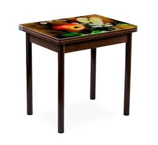 Кухонный пристенный стол СПА-02 СТФ, венге/фотопечать дерево/опоры коричневый в Мурманске
