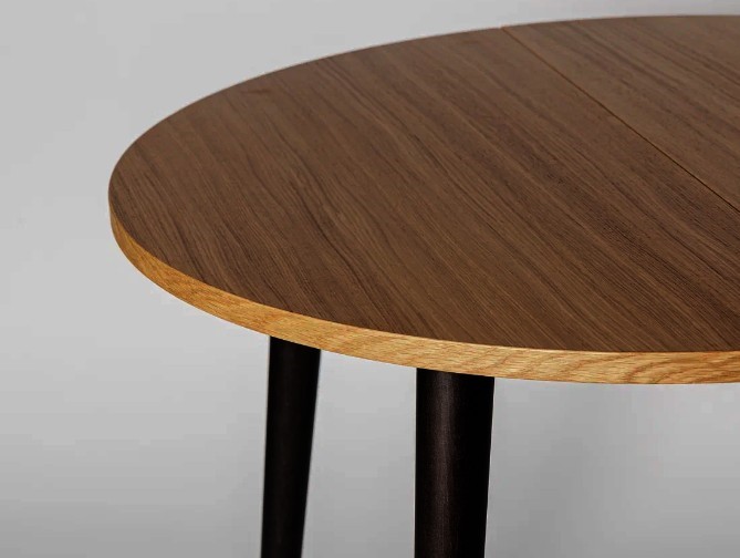 Кухонный стол круглый Шпон Дуба д. 100 см МДФ в Мурманске - изображение 3