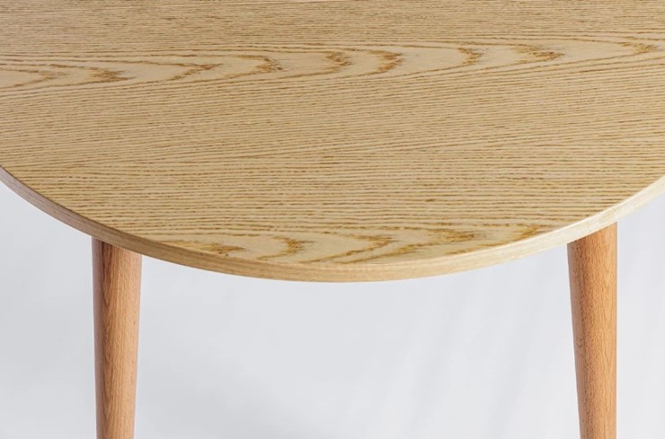 Кухонный стол круглый Шпон Дуба 677 С д. 100 см МДФ в Мурманске - изображение 18