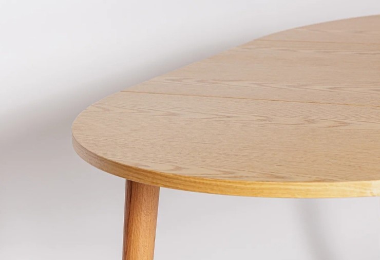 Кухонный стол круглый Шпон Дуба 677 С д. 100 см МДФ в Мурманске - изображение 19