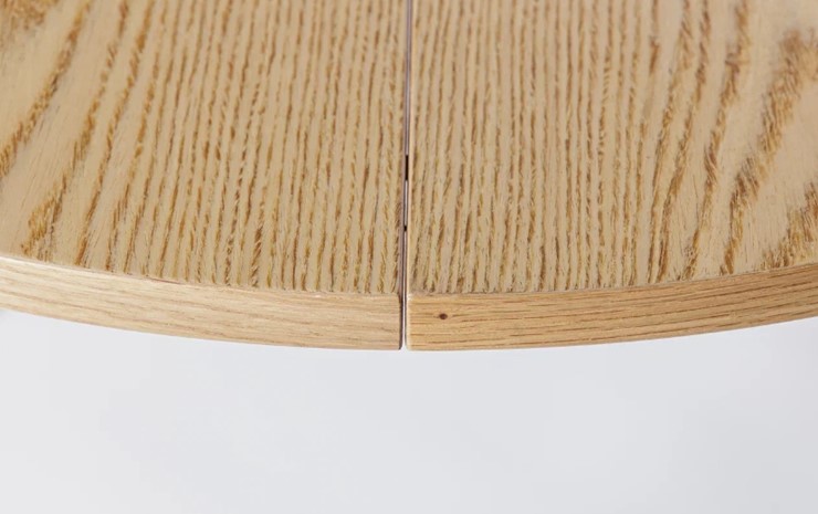Кухонный стол круглый Шпон Дуба 677 С д. 100 см МДФ в Мурманске - изображение 2