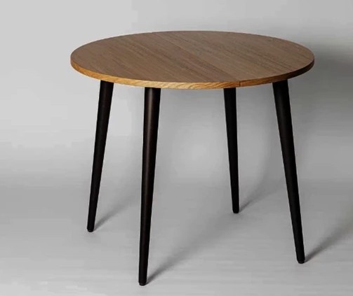 Кухонный стол круглый Шпон Дуба д. 100 см МДФ в Мурманске - изображение