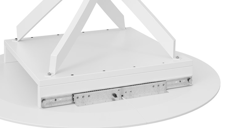 Обеденный раздвижной стол Бергамо Тип 1 (Белый муар/Стекло матовое белый мрамор) в Мурманске - изображение 8