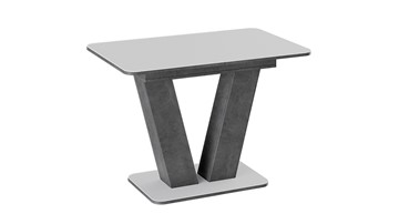 Обеденный раздвижной стол Чинзано тип 1 (Моод темный/стекло белое матовое) в Мурманске