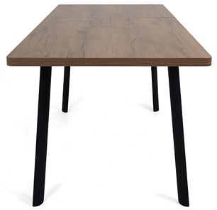 Кухонный раздвижной стол Дали-2L(ноги черные, дуб табако) в Мурманске - предосмотр 4