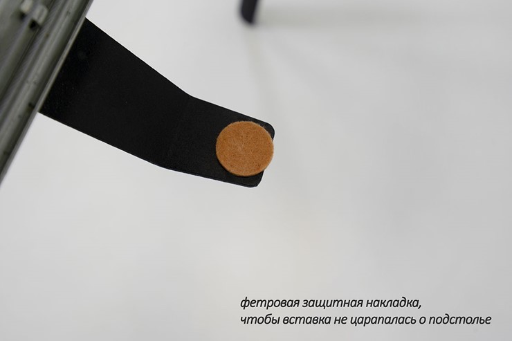 Кухонный раздвижной стол Дали-1L(ноги черные, дуб табако) в Мурманске - изображение 6