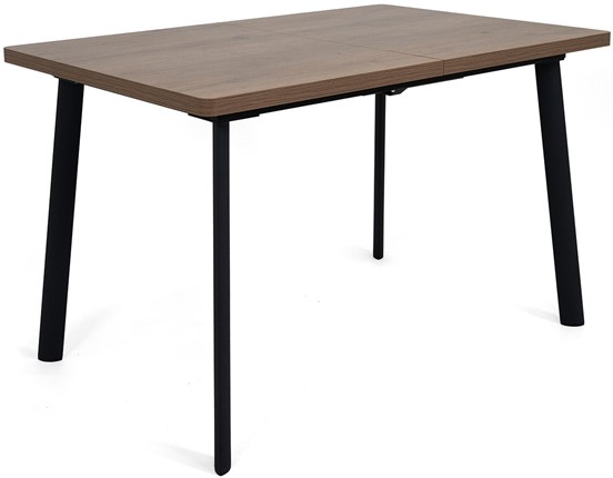 Кухонный раздвижной стол Дали-1L(ноги черные, дуб табако) в Мурманске - изображение
