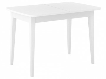 Кухонный раскладной стол Dikline M120 Белый/стекло белое сатин/ножки MM белые в Мурманске