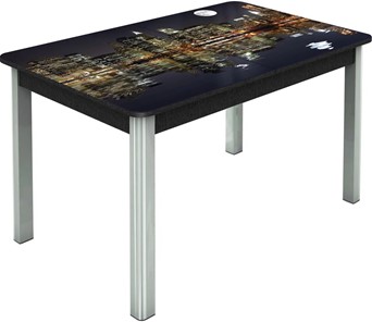 Кухонный раскладной стол Гамбург исп.1 ноги метал. крашеные №23, Фотопечать (Города №8) в Мурманске - предосмотр