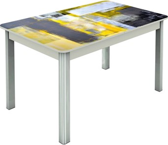Обеденный раздвижной стол Гамбург исп.2 ноги метал. крашеные №23, Фотопечать (Текстура №51) в Мурманске - предосмотр