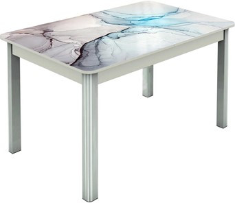 Кухонный стол раскладной Гамбург исп.2 ноги метал. крашеные №23, Фотопечать (Текстура №58) в Мурманске