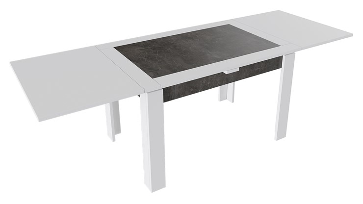 Кухонный стол раздвижной Хьюстон тип 4 (Белый/Ателье темный) в Мурманске - изображение 1