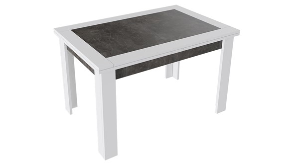 Кухонный стол раздвижной Хьюстон тип 4 (Белый/Ателье темный) в Мурманске - изображение