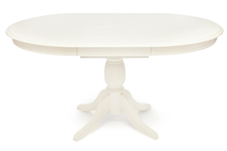 Кухонный раздвижной стол LEONARDO (Леонардо) Dia 107+46x76 pure white (402) арт.13546 в Мурманске - изображение 1