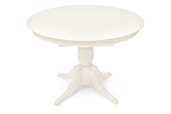 Кухонный раздвижной стол LEONARDO (Леонардо) Dia 107+46x76 pure white (402) арт.13546 в Мурманске - изображение