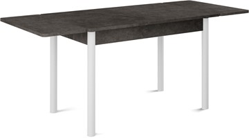 Кухонный стол раскладной Милан-2 EVO, ноги белые, серый камень в Мурманске - предосмотр 1