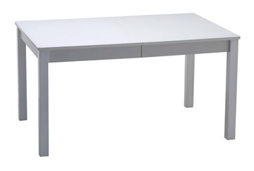 Кухонный раздвижной стол Кубика Нагано-2 стекло белое opti (хром-лак) в Мурманске