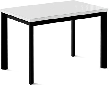 Раздвижной стол Нагано-3G (ноги черные, стекло cristal/белый цемент) в Мурманске