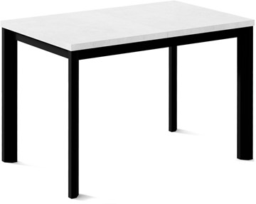 Кухонный раскладной стол Нагано-3L (ноги черные, белый цемент) в Мурманске